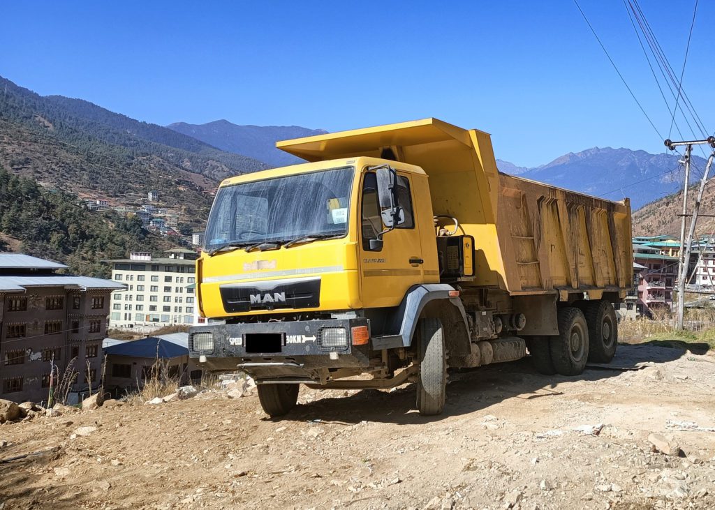 Dump Truck as road construction equipment