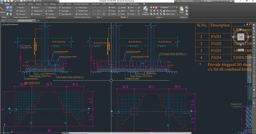 Preparing Structural Drawings in CAD software