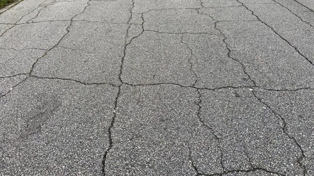 Block Crack in asphalt pavement