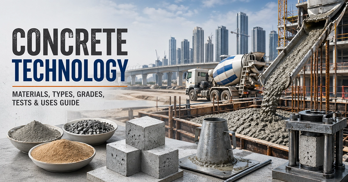 Concrete Technology: Materials, Types, Grades, Tests & Uses Guide