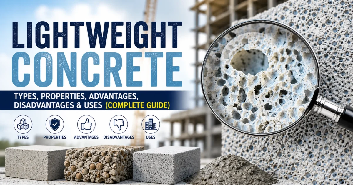 Lightweight Concrete: Types, Properties, Advantages, Disadvantages & Uses (Complete Guide)