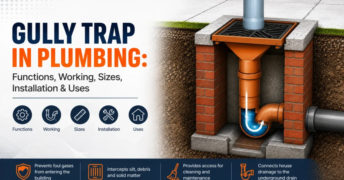 Gully Trap in Plumbing: Functions, Working, Sizes, Installation & Uses